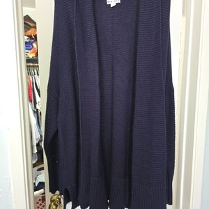 Navy Blue Chunky Knit Cardigan